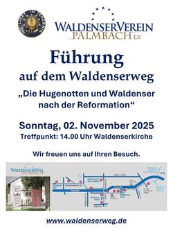 Quelle: Arbeitskreis Waldenserweg Palmbach